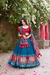 LNB1221 Tussar Silk With Patola Printed With Foil Work Lehenga With Blouse Dupatta Wholesale Price In Surat